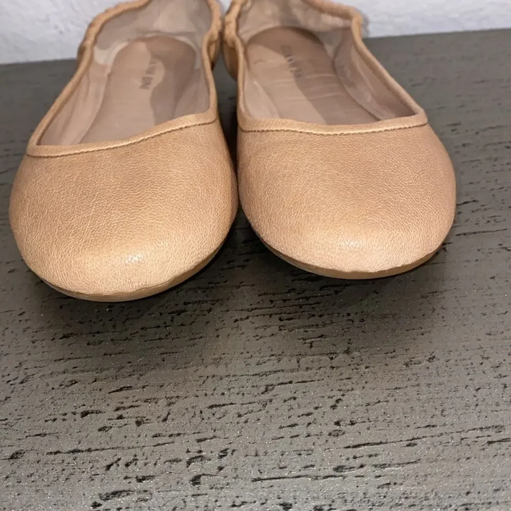 New Gianni Bini Kayson Leather Flats Pink Marble